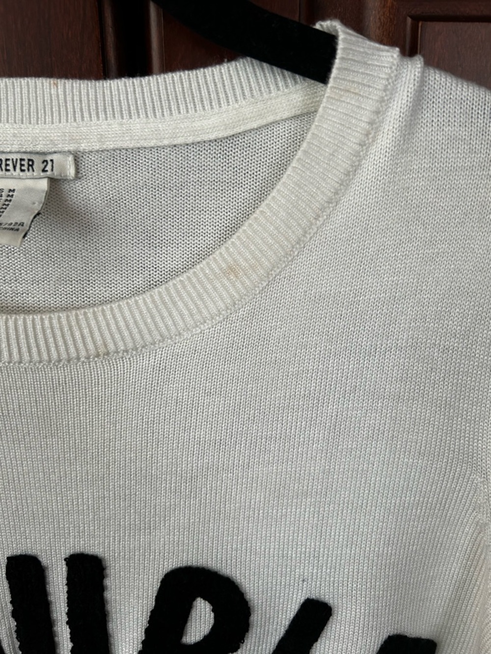 Forever 21 White Graphic Crewneck Sweater - Picture 6 of 8
